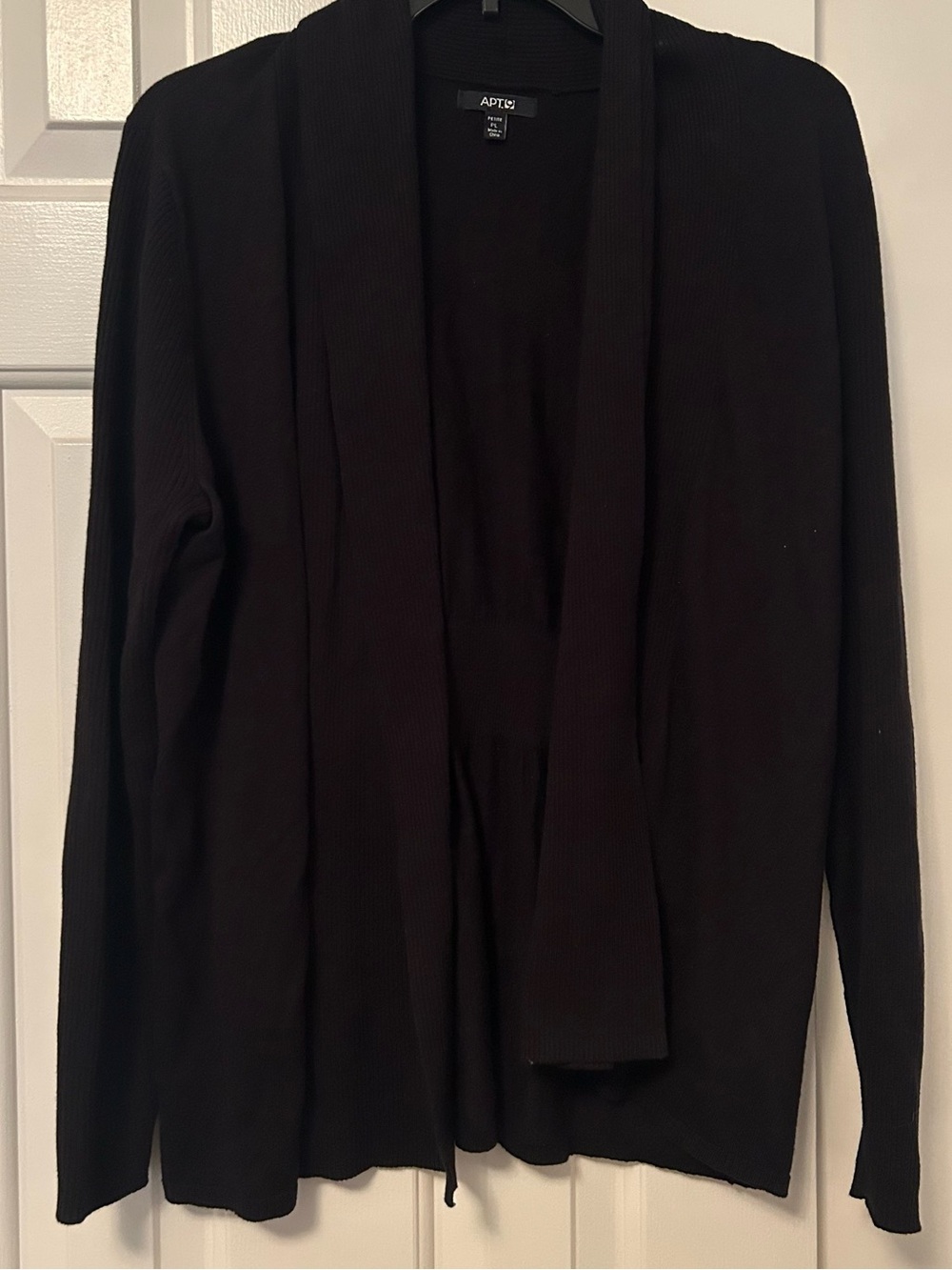 Apt 9 Black Open Cardigan Sweater Women's Size Large Petite